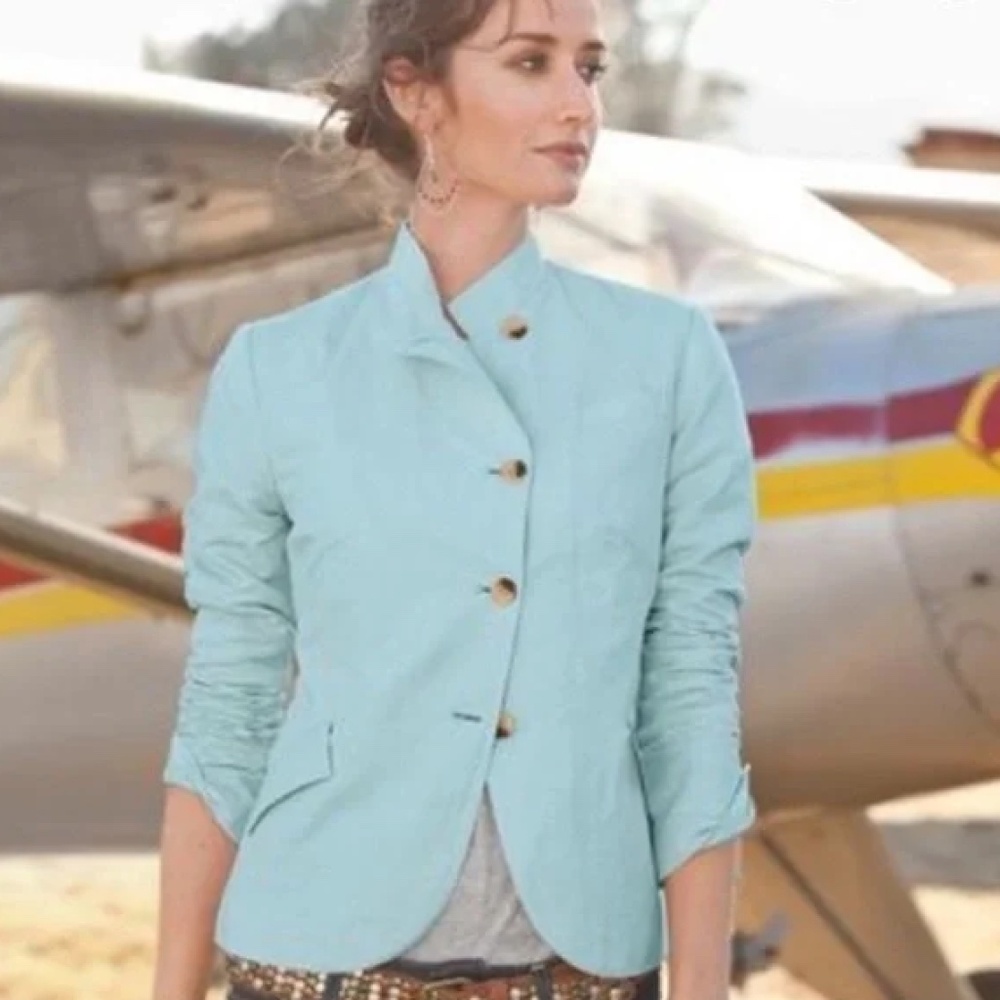 Sundance, SIZE 16, Audrey, Asymmetrical Linen Blend Blazer,